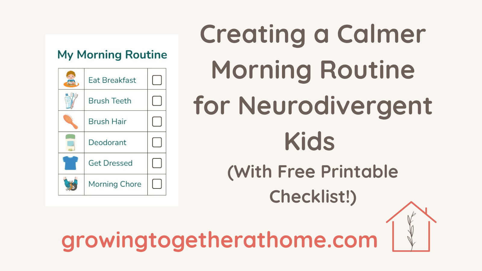 Creating a Calmer Morning Routine for Neurodivergent Kids (With Free Printable Checklist!)